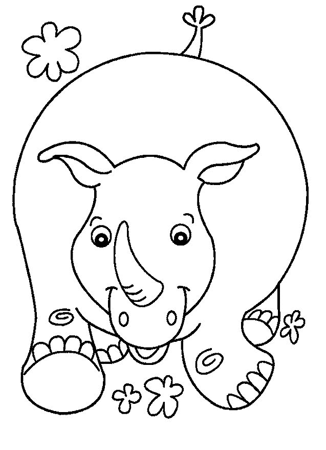 dibujos de rinocerontes para colorear
